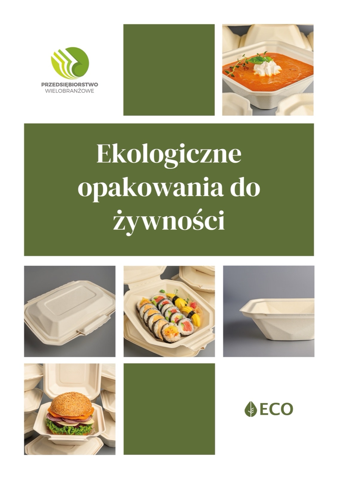 Rozkładówka broszury XyloMatrix — ekologiczne opakowania do żywności